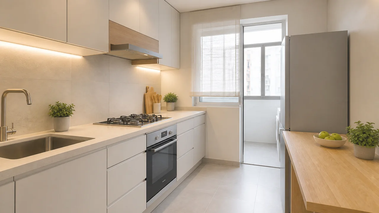 La misma cocina después de una reforma moderna