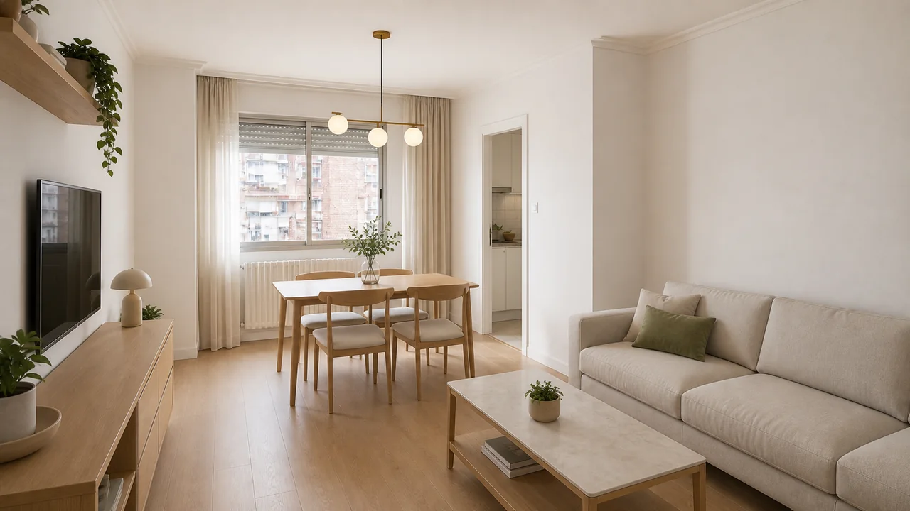 La misma vivienda después de una reforma integral moderna